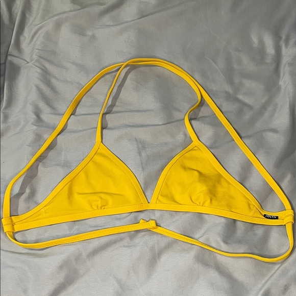 Jolyn Clothing Like New Yellow Bikini Top Size Small - Picture 1 of 4
